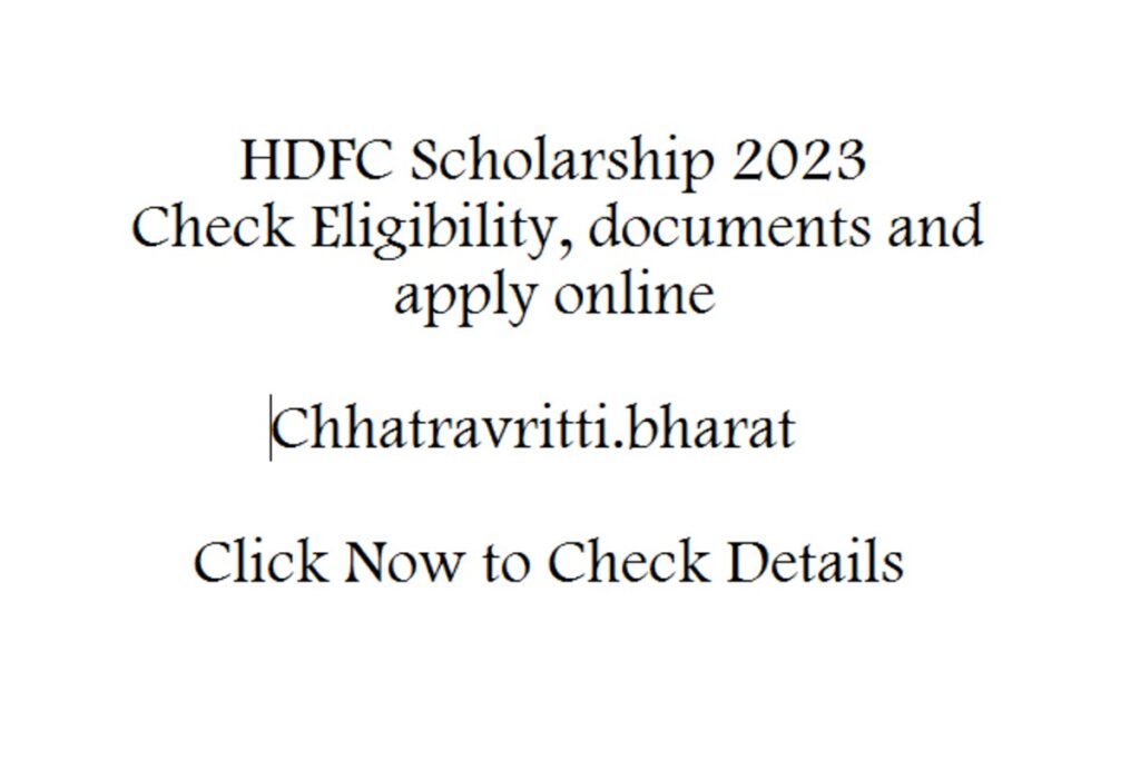 HDFC Scholarship 2023