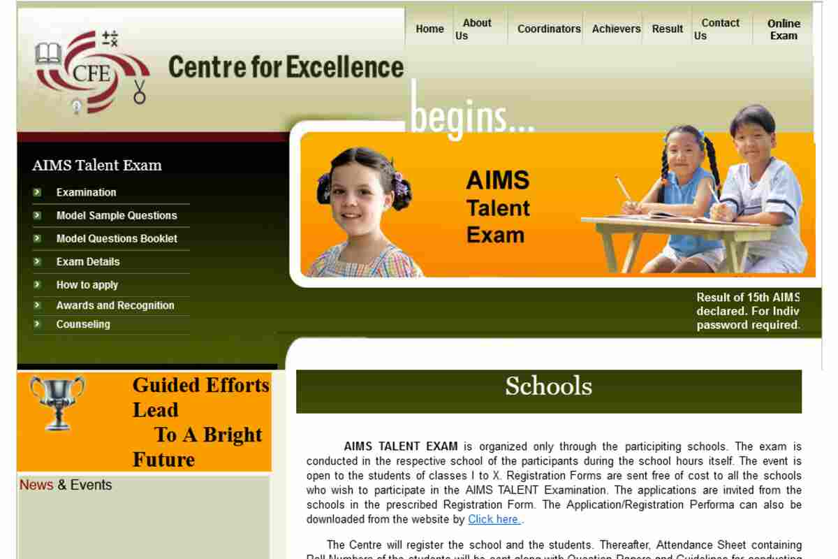 All India Maths Science (AIMS) Talent Exam 2023