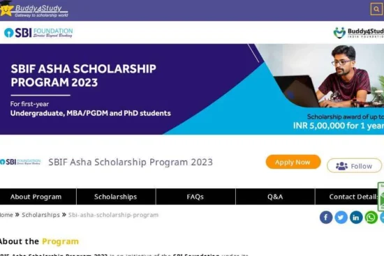 SBIF ASHA Scholarship 2023